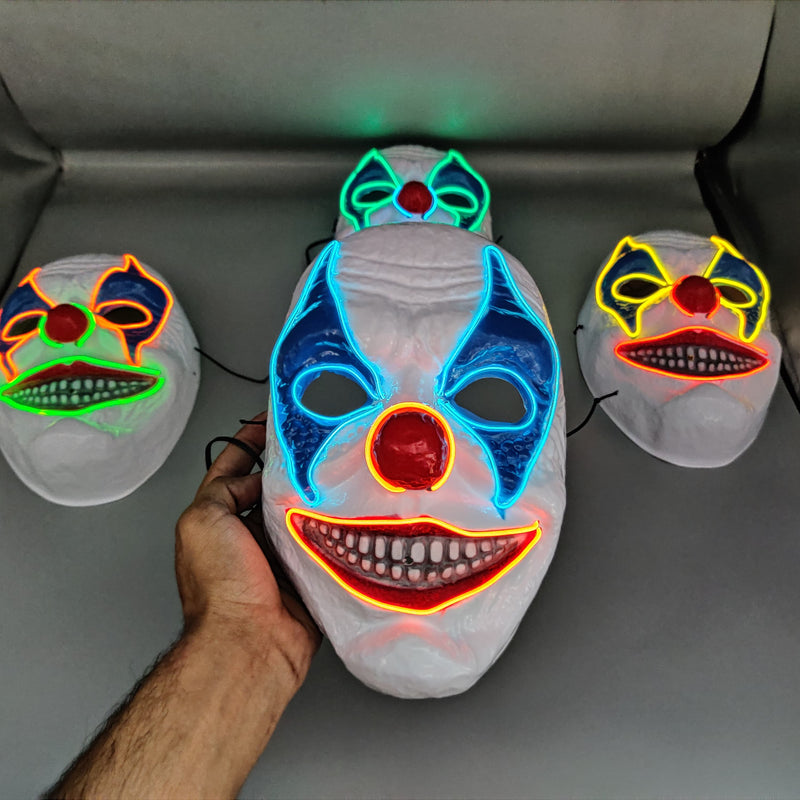 Universal Neon Halloween Mask, Led Purge Mask 3 Lighting Modes For Costplay 1 Pc(Sea Geen)