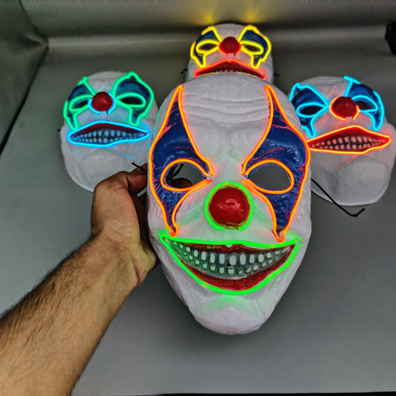 Universal Neon Halloween Mask, Led Purge Mask 3 Lighting Modes For Costplay 1 Pc(Orange)