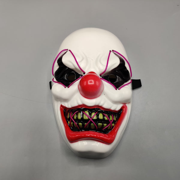 Universal Neon Halloween Mask, Led Purge Mask 3 Lighting Modes For Costplay 1 Pc(Purple)