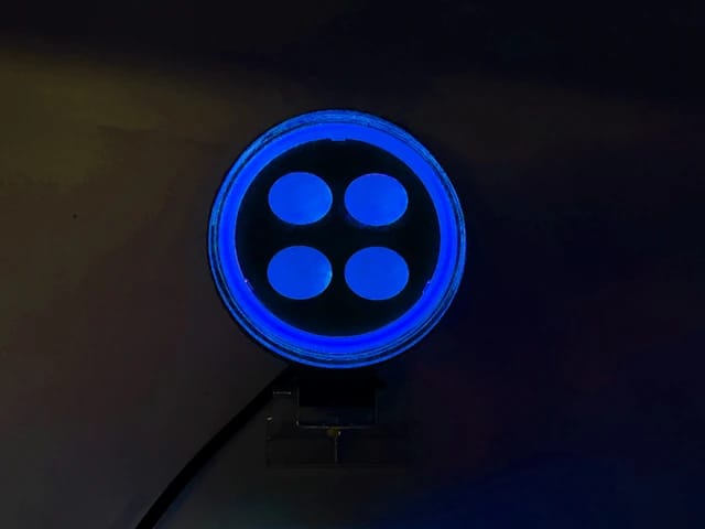 Universal LED Work Light Bar, Round, Angel Eye, Halo Ring, Slim, Auxiliary Spotlights, Fog Lamps for Car 1 Pc(Blue)