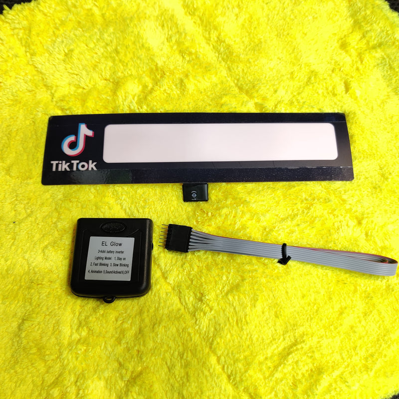 Tik Tok LED Car Window Sticker Windshield Electric Safety Decal Decoration Sticker Auto 1 Pc