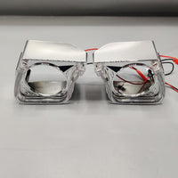 LIUHAWK Bi Xenon 2.5 Projector Shroud DRL+Indicator Mini Eye Style 2 Pcs Set(White/Yellow)