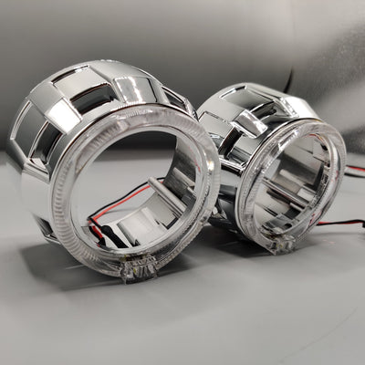 LIUHAWK Bi Xenon 2.5 Projector Shroud DRL+Indicator X2 Style 2 Pcs Set(White/Yellow)
