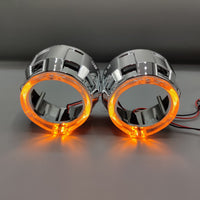 LIUHAWK Bi Xenon 2.5 Projector Shroud DRL+Indicator X2 Style 2 Pcs Set(White/Yellow)