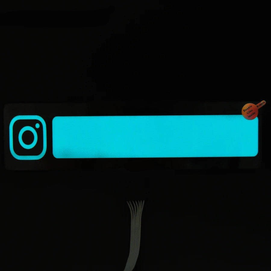 Instagram LED Car Window Sticker Windshield Electric Safety Decal Decoration Sticker Auto 1 Pc