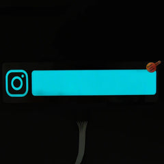 Instagram LED Car Window Sticker Windshield Electric Safety Decal Decoration Sticker Auto 1 Pc