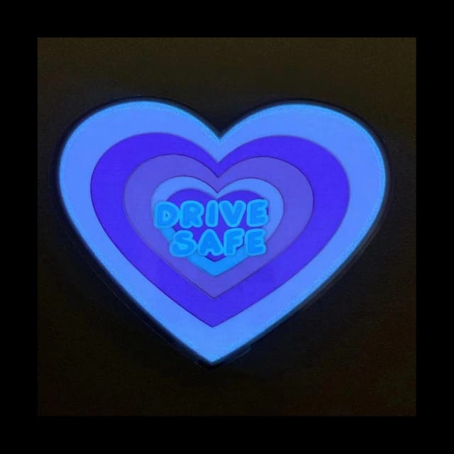 Led Windows Sticker DRIVE SAFE LED Car Window Sticker Windshield Electric Safety Decal Dec ...