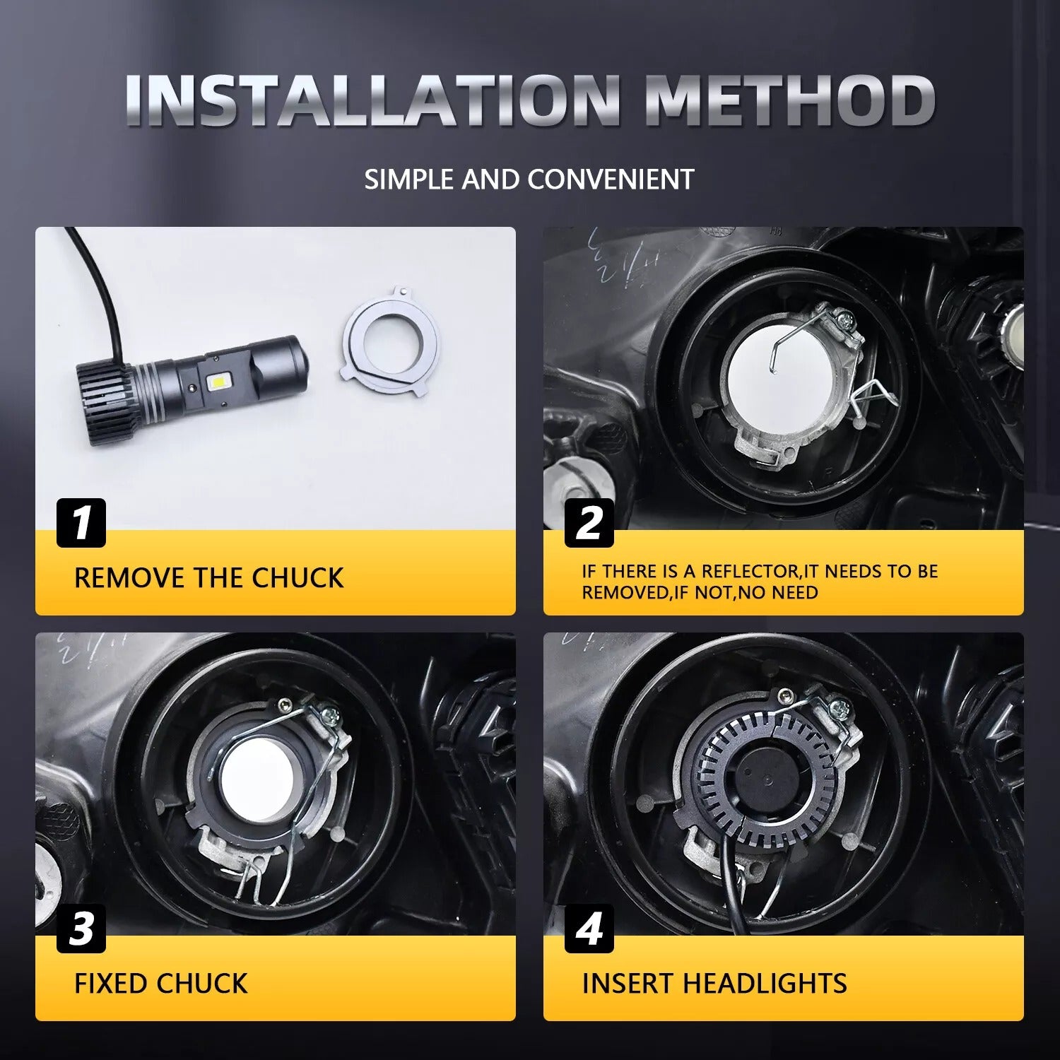 LIUHAWK Projector Headlight Light Original H4 40 Watts 1 Pc