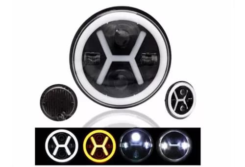 Jeep Round Headlight 7 Inch X DRL Projector style 2 pcs Set