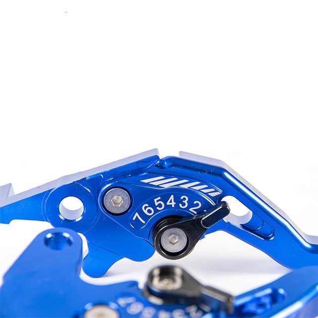 HJG 6 Position Adjustable Brake & Clutch Lever For Honda CG 125 2 Pcs Set (Blue)