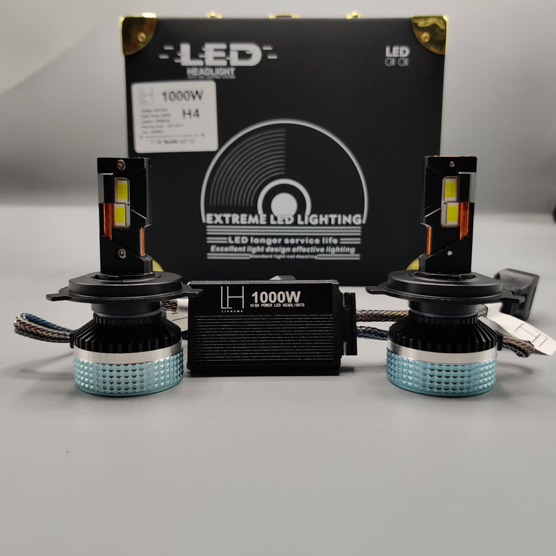 LIUHAWK LED Headlight Bulb Original H4 100 Watts 2 Pcs Set