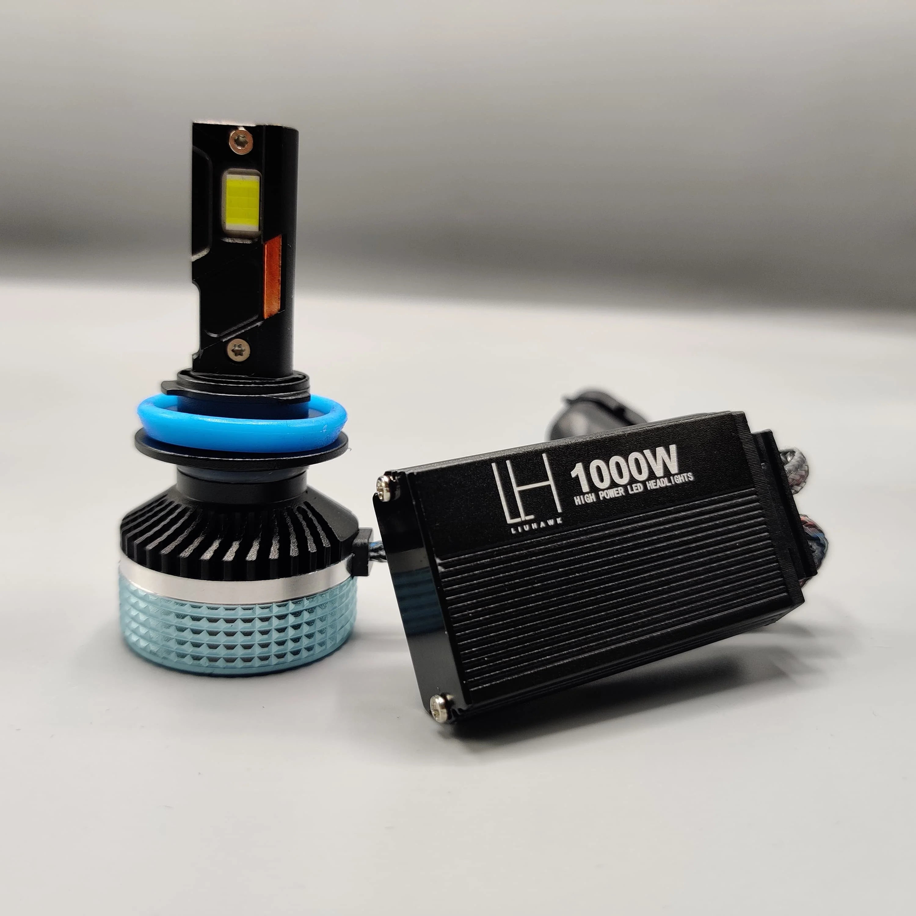Universal LIUHAWK Bumper BI Xenon Projector Upgraded Version With RGB DRL And 100 watt LED Supported Chrome Ring 3.0 Lens