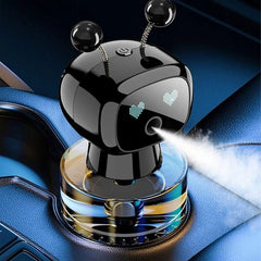 Universal Humidifier Robot Shape Car Air Freshener Diffuser, Car Interior Smart Aroma Diffuser Robot 1 Pc (BLACK)