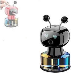 Universal Humidifier Robot Shape Car Air Freshener Diffuser, Car Interior Smart Aroma Diffuser Robot 1 Pc (BLACK)