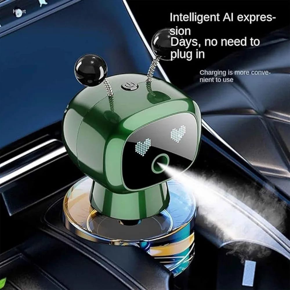 Universal Humidifier Robot Shape Car Air Freshener Diffuser, Car Inter