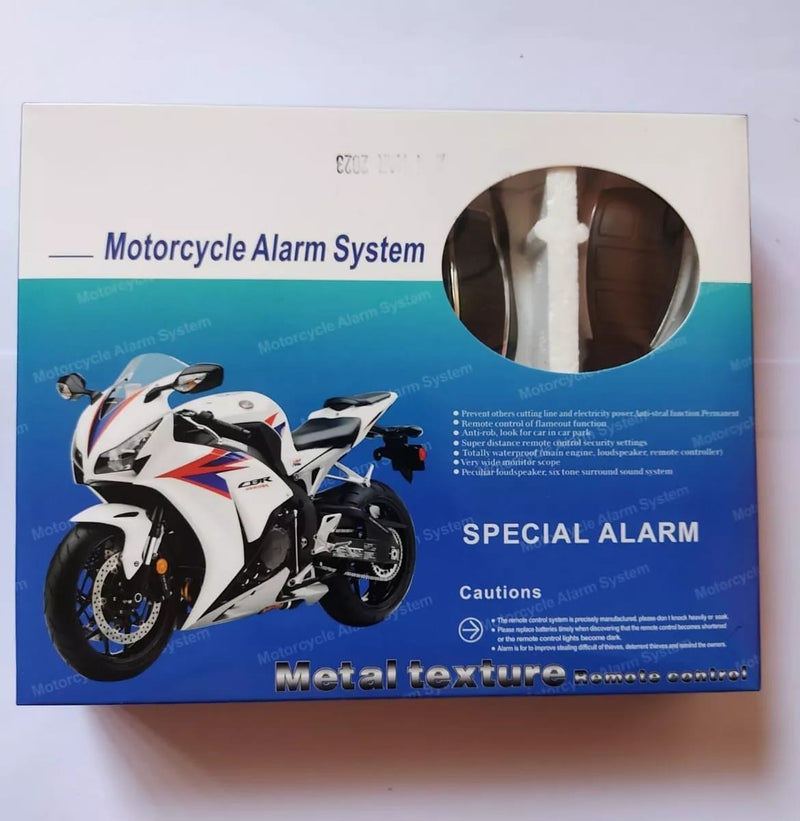 Bike- Motorcycle Security Alarm System In Metal Texture