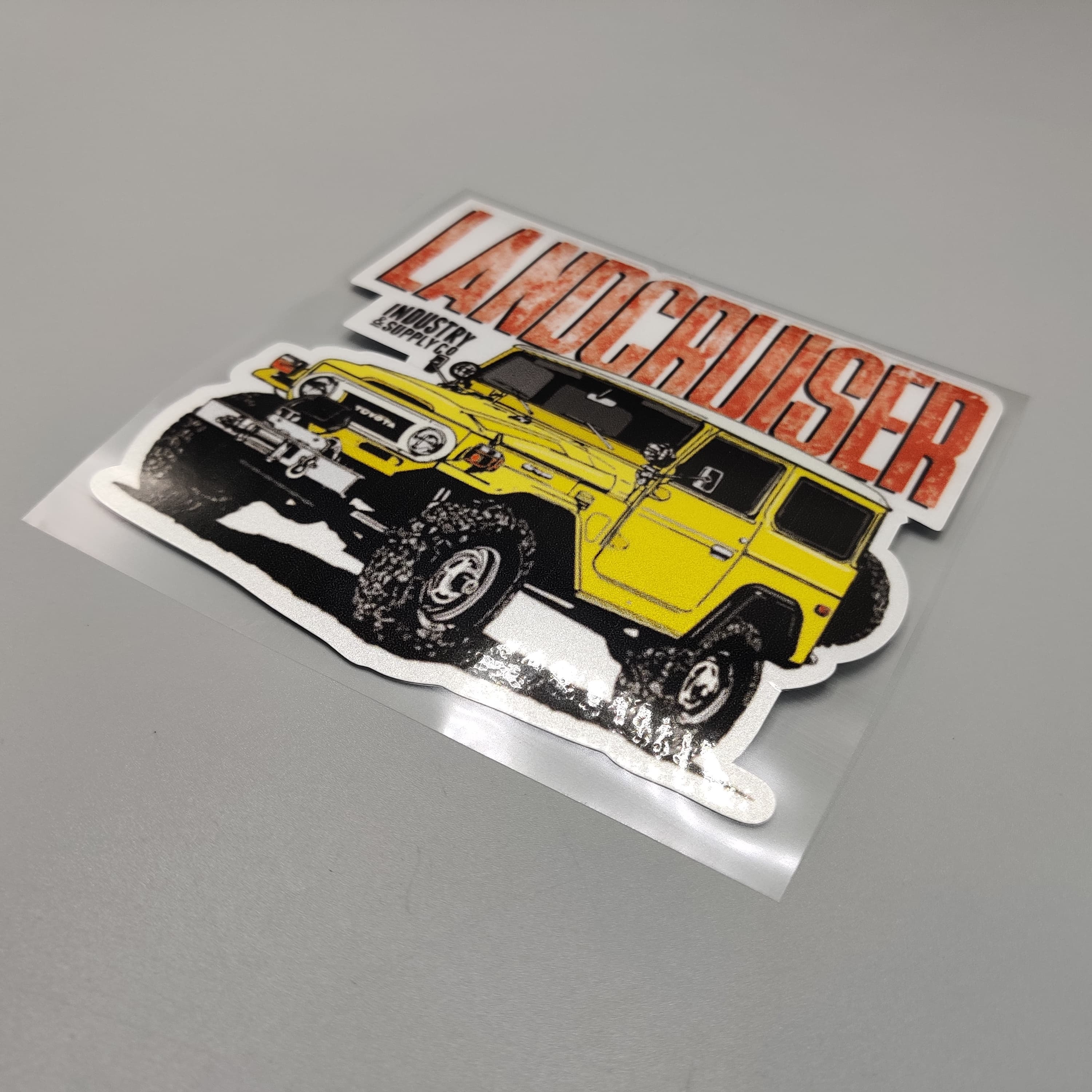 Premium Quality Custom Sticker Sheet For Car & Bike Embossed Style LANDCRUISER