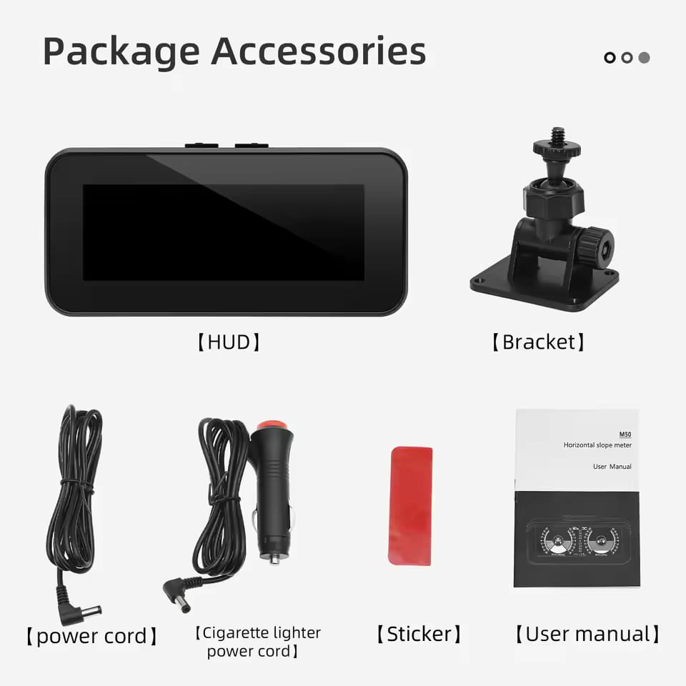 Universal HUD M50 GPS Digital Inclinometer with Compass Inclinometer for Off Road Accessories 4x4 On-board Computers 1 Pc