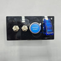 Universal 5-inch Switch Panel With Toggle Switch+On/Off Switches+ Push Button (Blue)