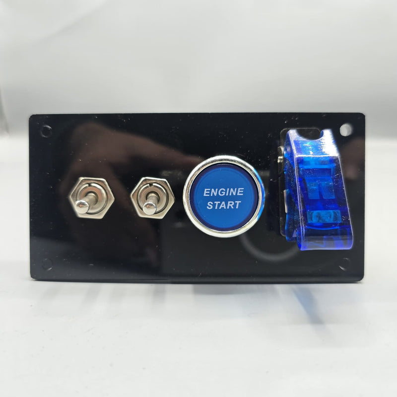 Universal 5-inch Switch Panel With Toggle Switch+On/Off Switches+ Push Button (Blue)