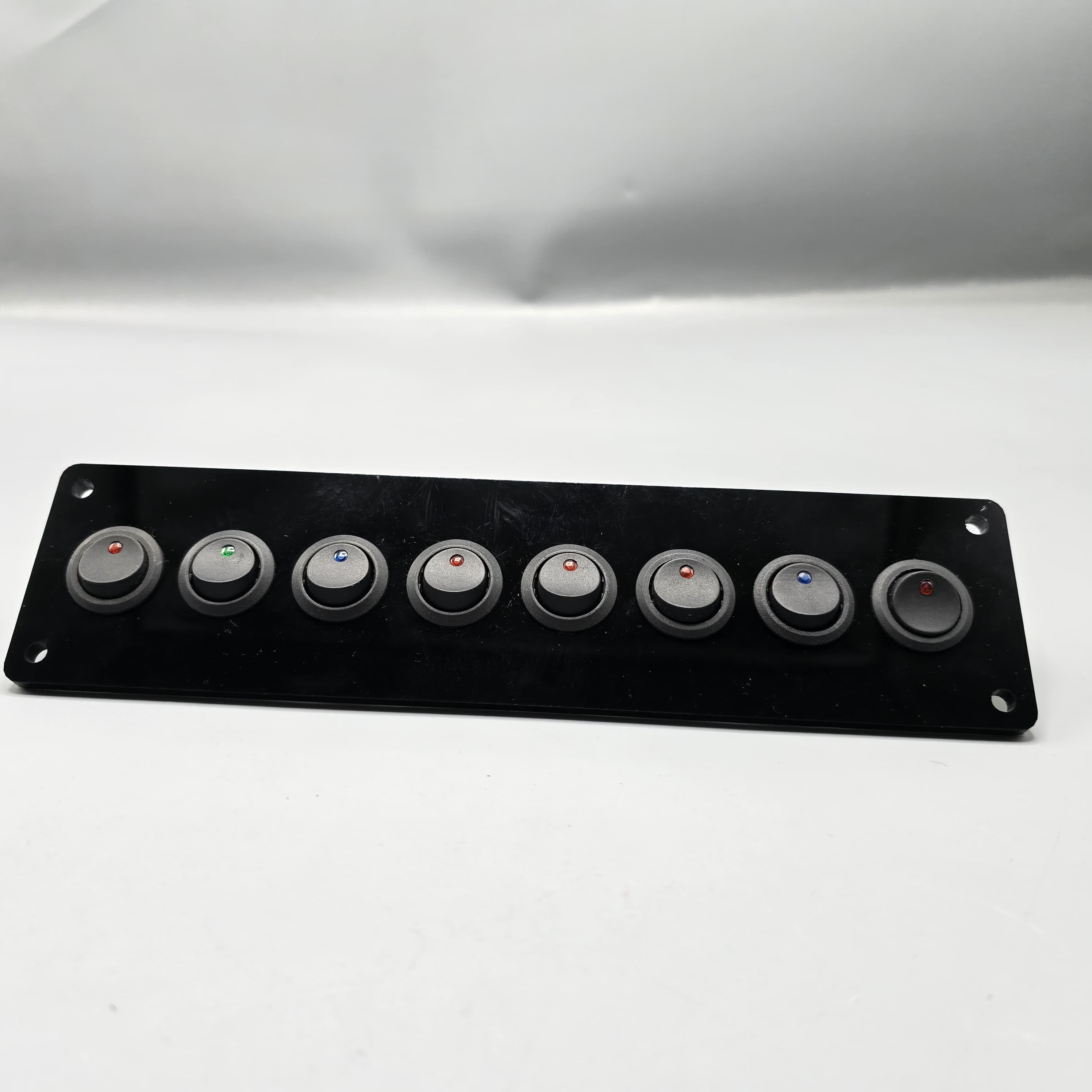 Universal 9 Inch Switch Panel 8pcs ON-Off Switch Rectangular Shape 1 Pc