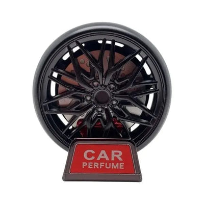 Universal Car Wheel AC Went Perfume Air Freshener 360° Rotating Car Perfume Fragrance 1 Pc(Red)