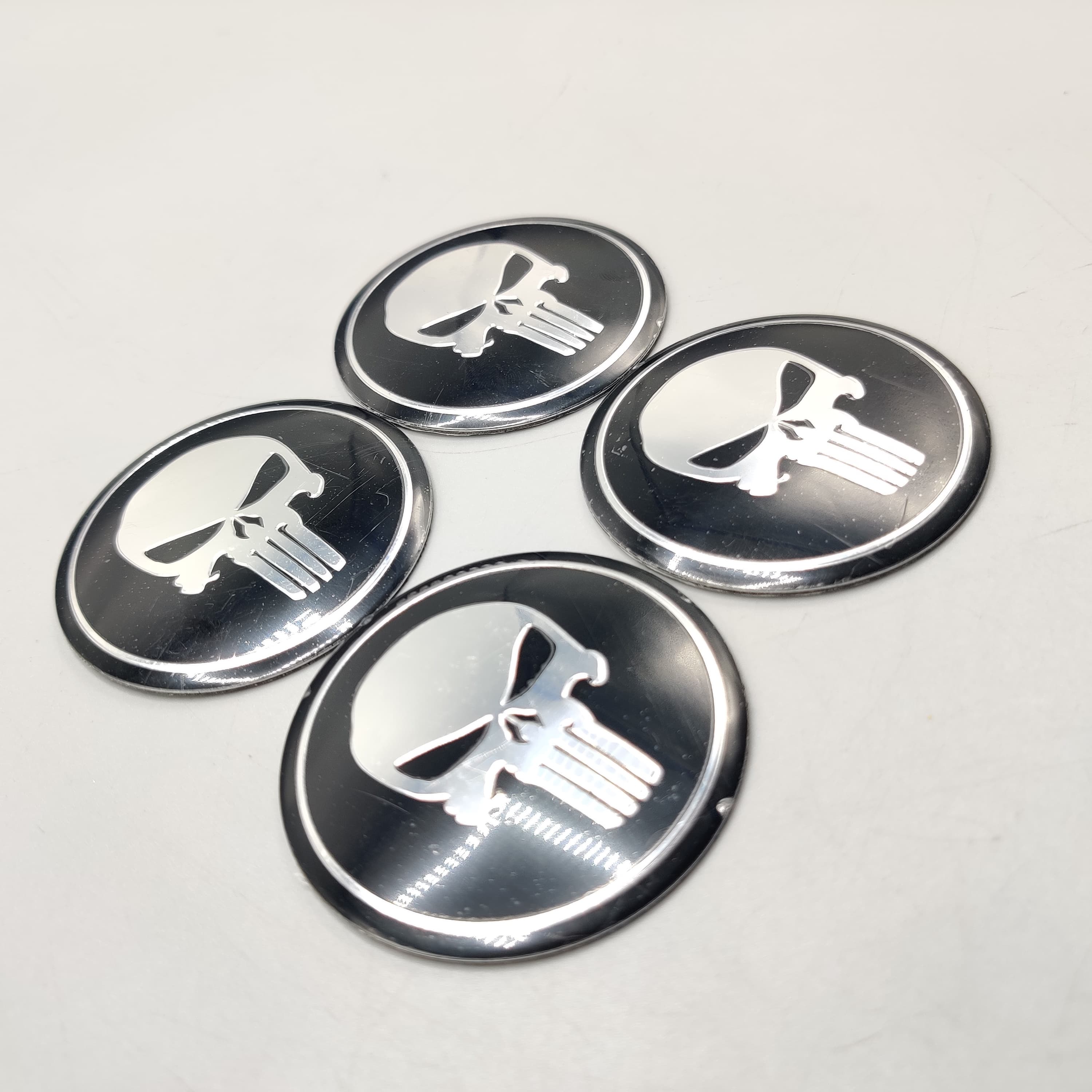 Universal 6.0mm Metal patri Wheel Logo in Premium Quality 4 Pcs Set