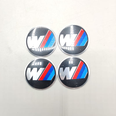 Universal 4.5mm Metal patri Wheel Logo in Premium Quality 4 Pcs Set