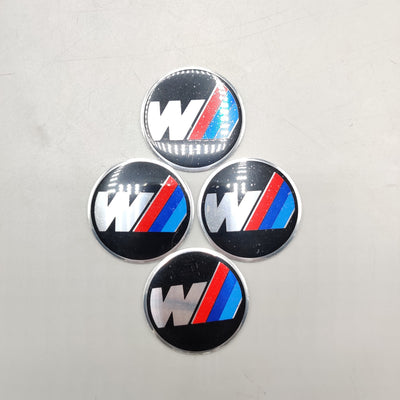 Universal 4.5mm Metal patri Wheel Logo in Premium Quality 4 Pcs Set