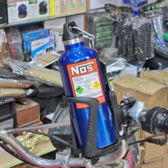 D-11 BSDDP Bike 2 in 1  Water Bottle Holder in ABS Material for Handlebar With Thermos Metal Water Bottle (Blue)