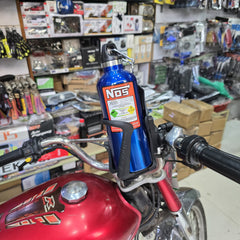 D-11 BSDDP Bike 2 in 1  Water Bottle Holder in ABS Material for Handlebar With Thermos Metal Water Bottle (Blue)