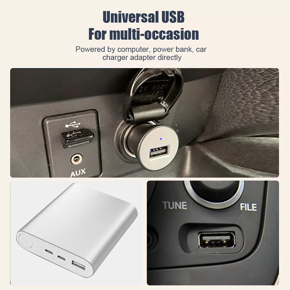 Portable USB Fan 360° Single Head Rotating With Adjustable 180° Up Down For Desktop/ Car / Truck Van 5 Inch Size 1 Pc