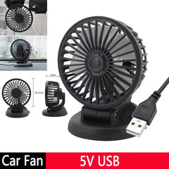 Portable USB Fan 360° Single Head Rotating With Adjustable 180° Up Down For Desktop/ Car / Truck Van 5 Inch Size 1 Pc