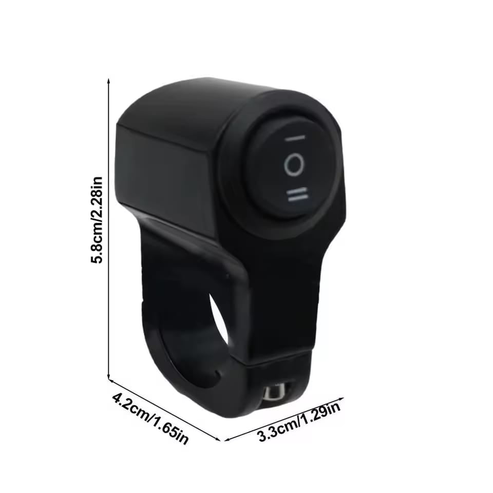 Universal Motorcycle Metal Switch Waterproof Double Point Switch for Bike Headlight High Low Beam 1 Pc