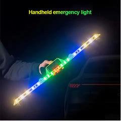 Universal Emergency Lights for Car Solar & USB Rechargeable Remote Control High-Intensity Safety Lights 1 Pc
