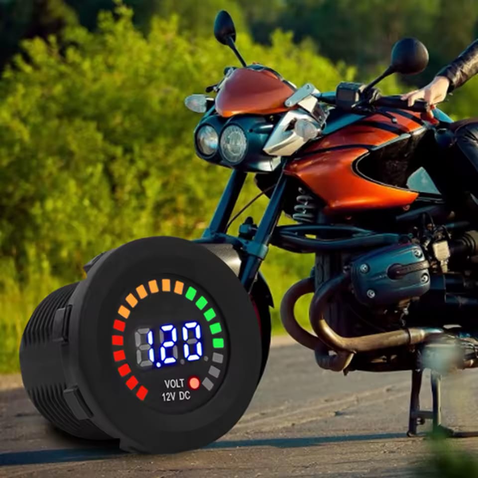 Universal Voltmeter With RGB LED Voltage Display, DC 24V 1 PC