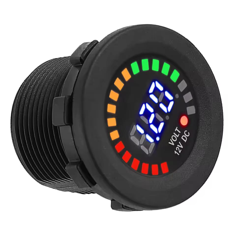 Universal Voltmeter With RGB LED Voltage Display, DC 24V 1 PC