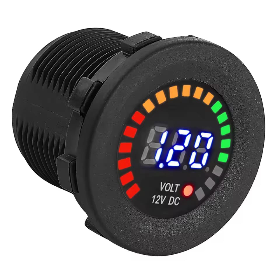 Universal Voltmeter With RGB LED Voltage Display, DC 24V 1 PC
