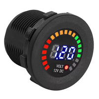 1 PC Universal Voltmeter With RGB LED Voltage Display, DC 24V