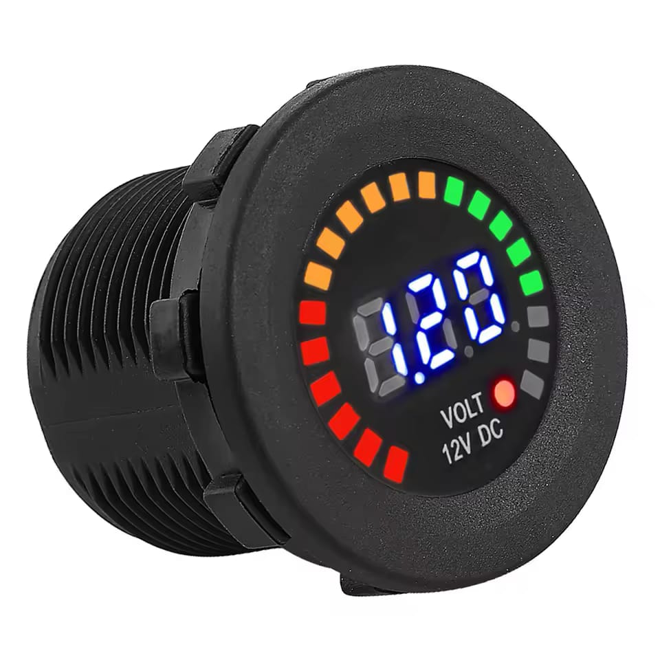 Universal Voltmeter With RGB LED Voltage Display, DC 24V 1 PC