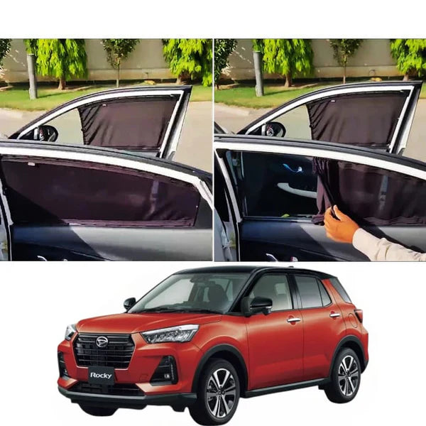 Daihatsu Rocky Elite Series Car Window Railing Privacy Curtains Sun shades UV Rays Protection Blinds (4 Pcs)