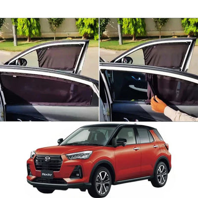 Daihatsu Rocky Elite Series Car Window Railing Privacy Curtains Sun shades UV Rays Protection Blinds (4 Pcs)