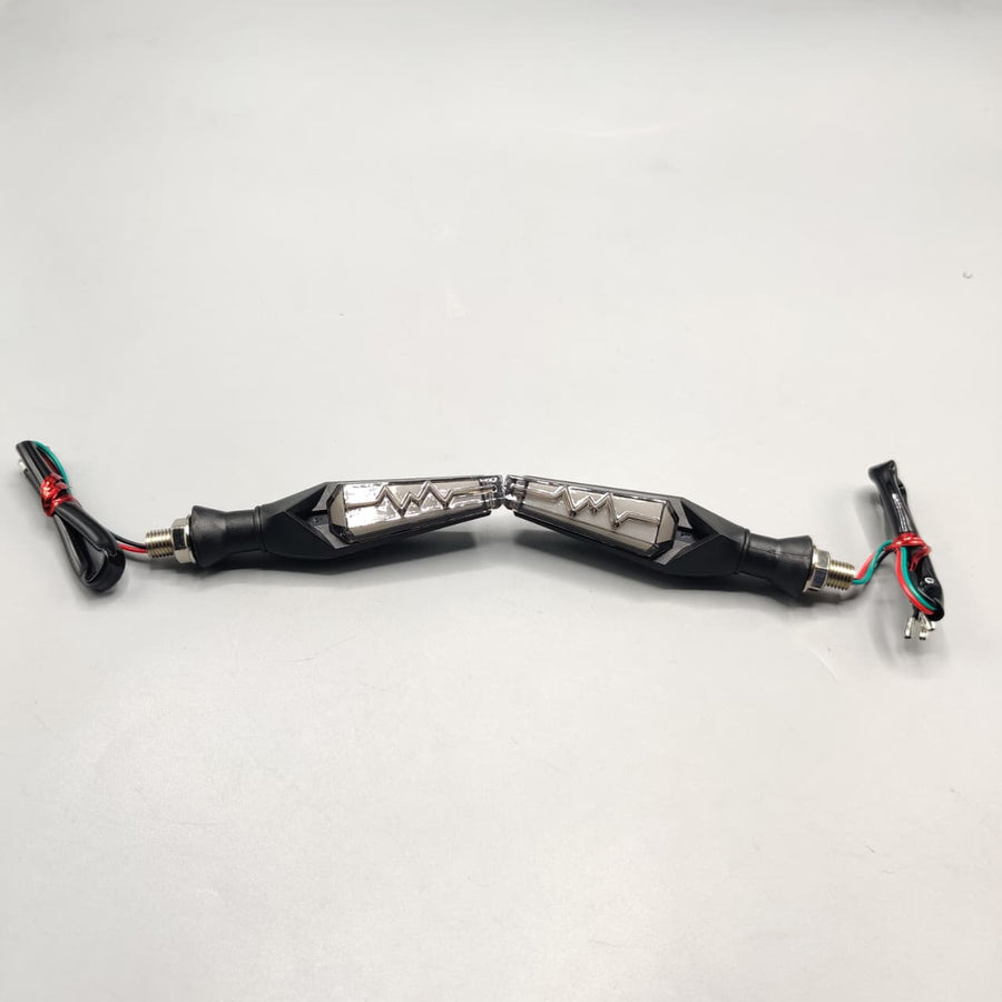 Universal Bike Heart Beat Indicators Audi Style With Parking Light 2 Pcs Set