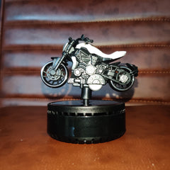 Universal Solar Harley Bike Car Perfume Air Freshener 360° Rotating Car Perfume Solar Energy Fragrance Car 1 Pc(White)