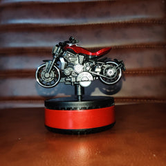 Universal Solar Harley Bike Car Perfume Air Freshener 360° Rotating Car Perfume Solar Energy Fragrance Car 1 Pc(Red)
