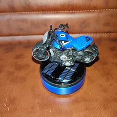Universal Solar Harley Bike Car Perfume Air Freshener 360° Rotating Car Perfume Solar Energy Fragrance Car 1 Pc(Blue)