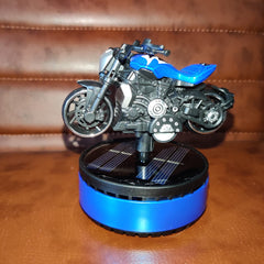 Universal Solar Harley Bike Car Perfume Air Freshener 360° Rotating Car Perfume Solar Energy Fragrance Car 1 Pc(Blue)