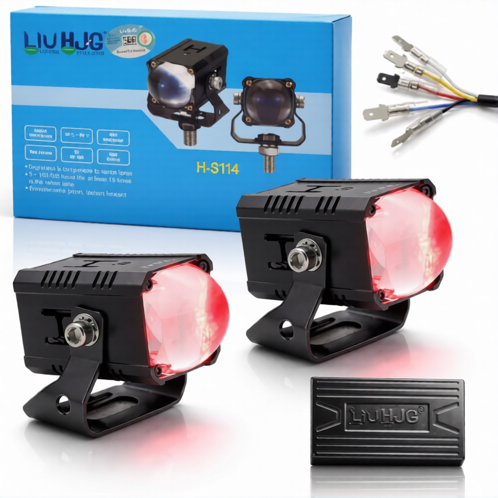 2 Pcs Set Universal HJG H-S114 60W Bezel Less Projector Fog Lights For Car