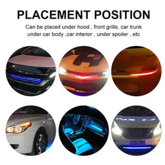 1 Pc Universal Knight Rider Atmosphere Light 24 inches 48-LED Dynamic RGB Light