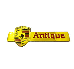 1 Pc Universal Porsche Antique Metal Golden Emblem Logo In Premium Quality